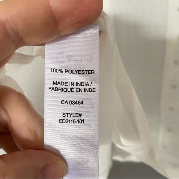 Ricki’s white sheer sleeveless top with embroidered floral trim - Picture 8 of 9